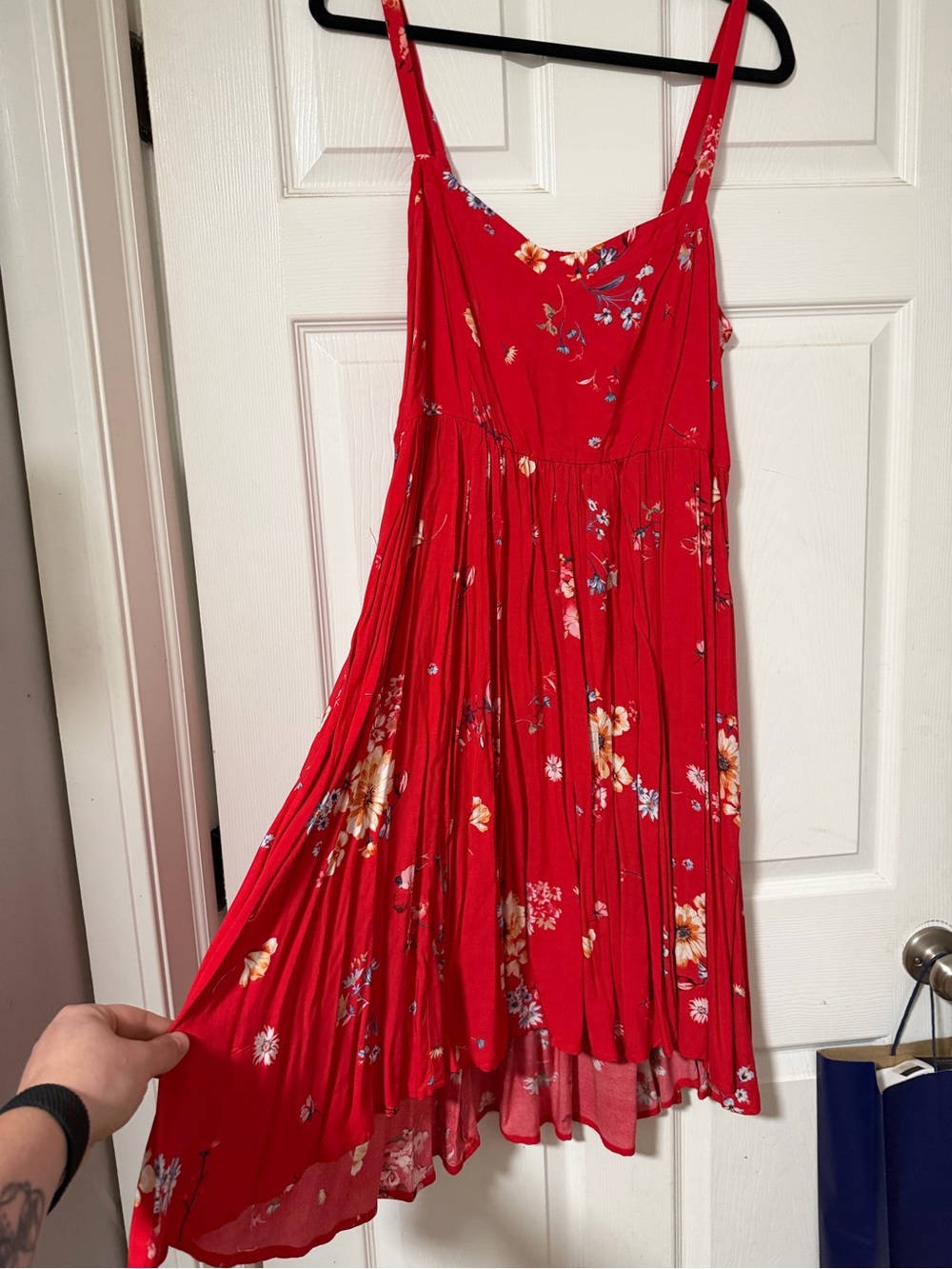 Torrid Red Floral High-Low Sundress size 0